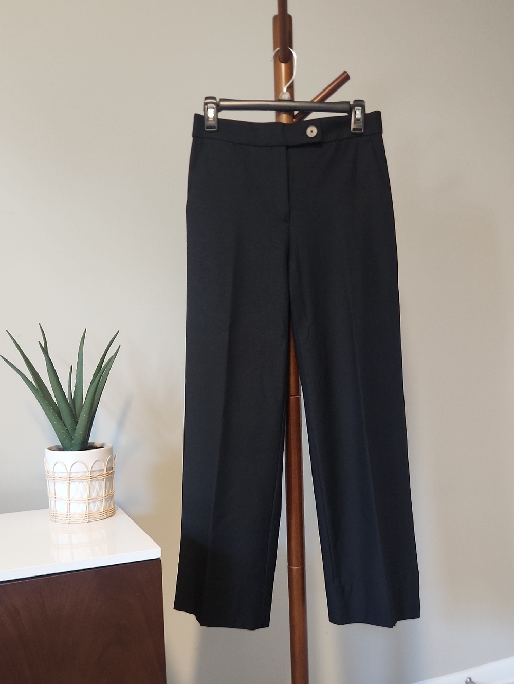 Ann Taylor Black Wide-Leg Trousers